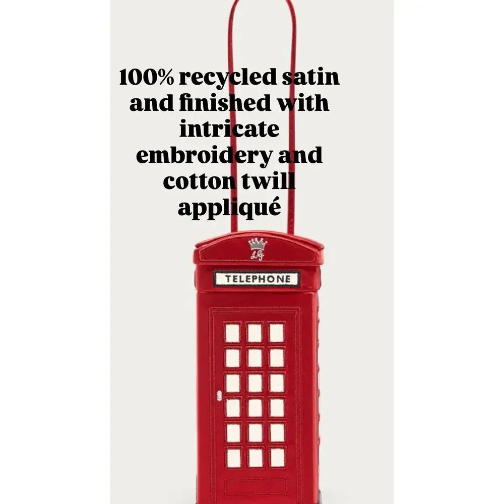 Lulu Guinness Red Phonebox Lulu Calling Statement Clutch British Designer NEW